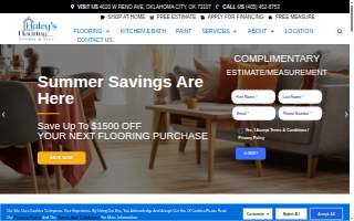 Haley's Flooring Kitchen & Bath website