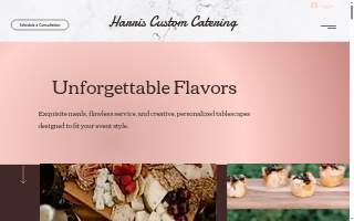 Harris Custom Catering website