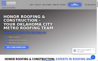 Honor Roofing & Construction website