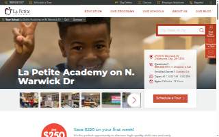 La Petite Academy on N. Warwick Dr website