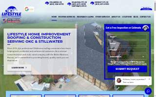 Lifestyle Home Improvement OKC, Inc. Roofing and Construction website