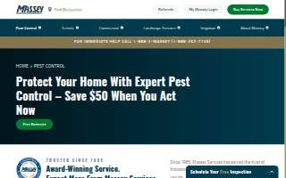 Massey Services Pest Control of Oklahoma City website