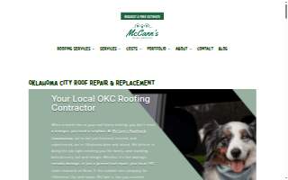 McCann's Roofing and Construction website