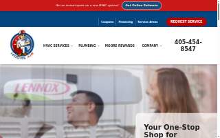 Moore Heating & Air Conditioning website