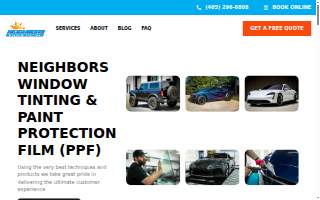 Neighbors Window Tinting & Paint Protection Film (PPF) website