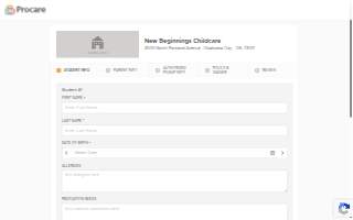 New Beginnings Childcare website