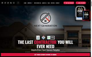 Next Generation Roofing website