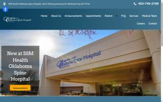 Oklahoma Spine Hospital Chiropractic Clinic website