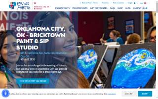 Pinot's Palette of Oklahoma City website