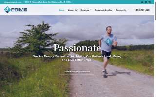 Prime Physical Therapy OKC website