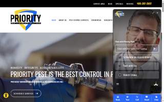 Priority Pest & Mosquito Solutions website