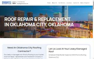 Priority Roofing of Oklahoma City website