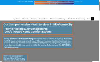 Pronto Heating & Air Conditioning LLC website