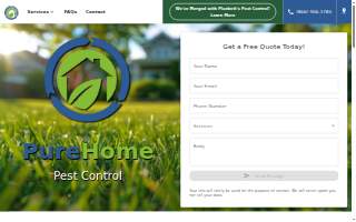 PureHome Pest Control and Mosquito Services website
