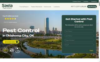 Saela Pest Control of Oklahoma City website