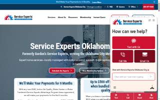 Service Experts Oklahoma City website