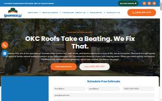 Shamrock Roofing and Construction of Oklahoma City website