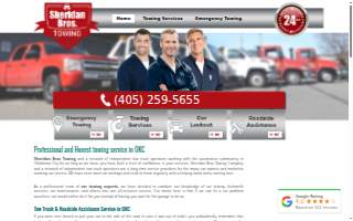 Sheridan Bros Towing OKC website