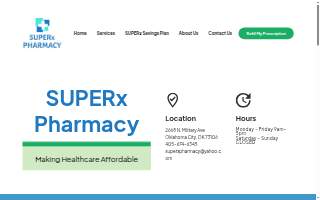 Superx Pharmacy website