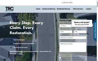 TRC Roofing and Construction website