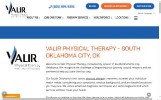 Valir Physical Therapy - OKC South website