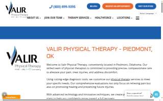 Valir Physical Therapy - Piedmont Oklahoma website