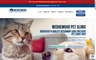 Wedgewood Pet Clinic website