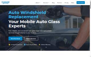 Clear View Autoglass website