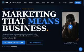 Mean Advertising website