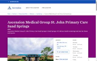 Ascension Medical Group St. John Primary Care Sand Springs website
