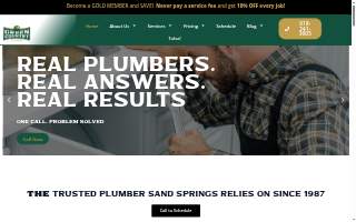 Green Country Plumbing website