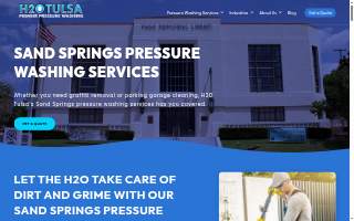 H2O Tulsa Pressure Washing website