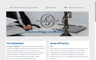 Studebaker Law Firm, P.C. Oklahoma Probate & Estate Planning website