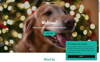 The Pampered Pet Spa website