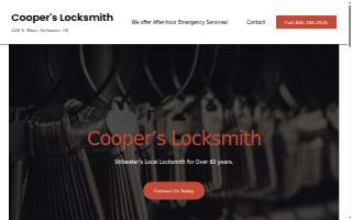 Cooper's Locksmith website