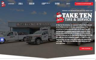 Take Ten Tire and Service website