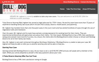 Bulldog Divorce website