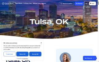 Cornerstone Caregiving of Tulsa website