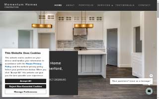 Momentum Homes website