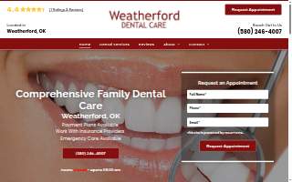 Weatherford Dental Care website