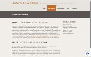 Hanes Law Firm website