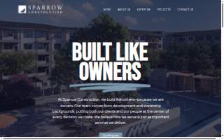 Sparrow Construction website