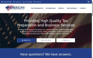 American Bookkeeping & Tax Services website