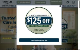 Timber Linn Chiropractic & Wellness Center - Nicholas R. Brown, DC website
