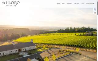 Alloro Vineyard website