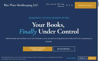 Blue Water Bookkeeping website