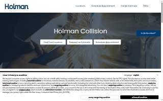 Holman Collision Center website