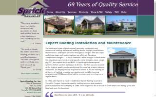 Sprick Roofing Co., Inc. website