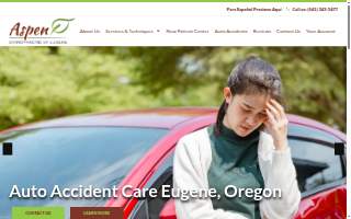 Aspen Chiropractic of Eugene website