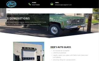 Debs Auto Glass website